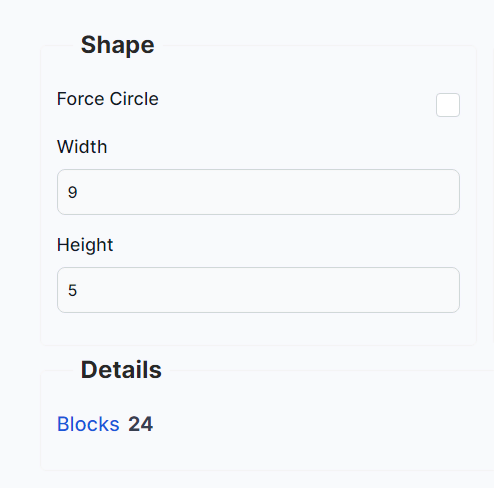Decide the shape of the Circle